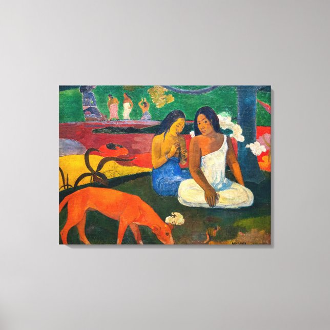 Paul Gauguin - Arearea / The Red Dog Canvas Print (Front)