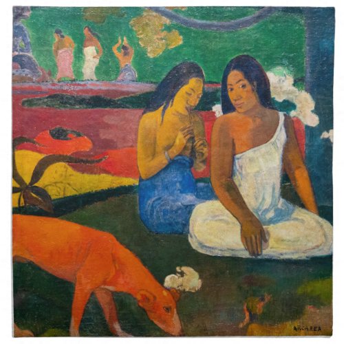 Paul Gauguin _ Arearea  The Red Dog Cloth Napkin