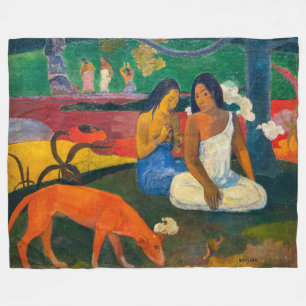 Paul Gauguin - Arearea / The Red Dog Fleece Blanket
