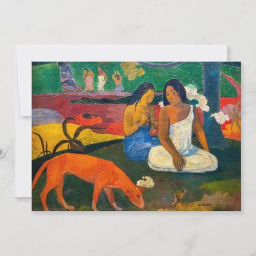 Paul Gauguin _ Arearea  The Red Dog Invitation