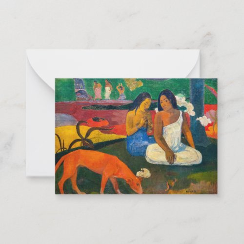 Paul Gauguin _ Arearea  The Red Dog Note Card