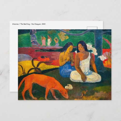 Paul Gauguin _ Arearea  The Red Dog Postcard