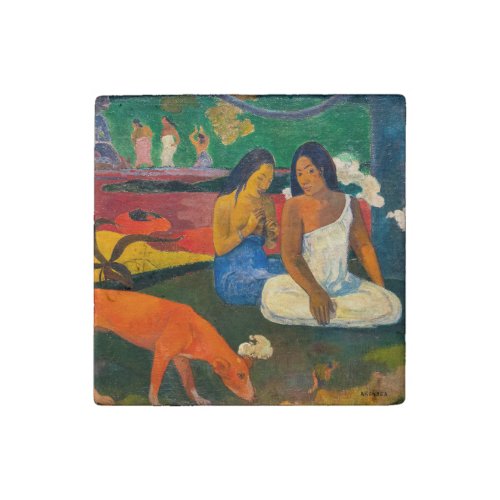 Paul Gauguin _ Arearea  The Red Dog Stone Magnet