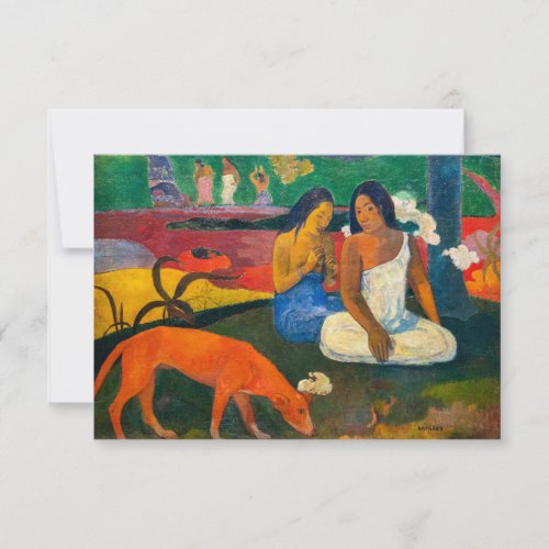 Paul Gauguin _ Arearea  The Red Dog Thank You Card