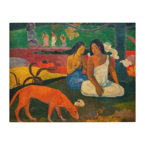 Paul Gauguin _ Arearea  The Red Dog Wood Wall Art