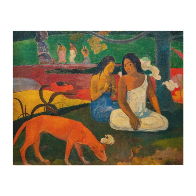 Paul Gauguin - Arearea / The Red Dog Wood Wall Art (Front)