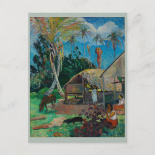 Paul Gauguin Black Pigs Postcard