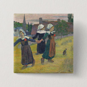 Paul Gauguin   Breton Girls Dancing, Pont-Aven, 18 Button