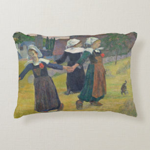 Paul Gauguin   Breton Girls Dancing, Pont-Aven, 18 Decorative Pillow