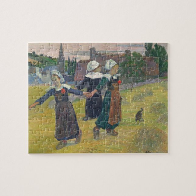 Paul Gauguin | Breton Girls Dancing, Pont-Aven, 18 Jigsaw Puzzle (Horizontal)