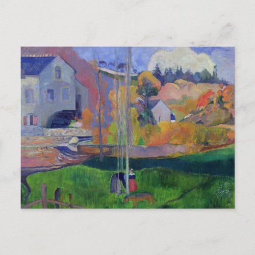 Paul Gauguin  Brittany Landscape the David Mill Postcard