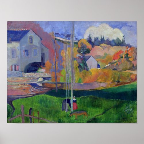 Paul Gauguin  Brittany Landscape the David Mill Poster