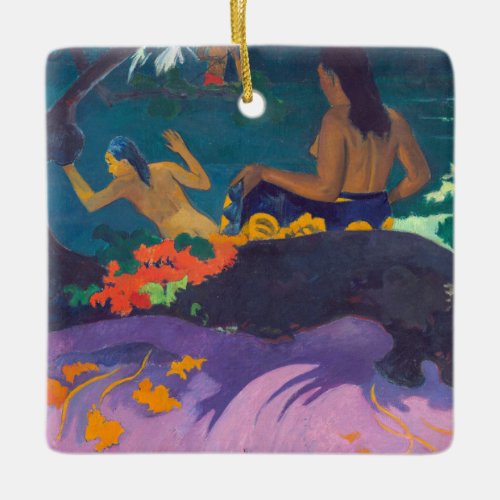 Paul Gauguin _ By the Sea  Fatata te Miti Ceramic Ornament