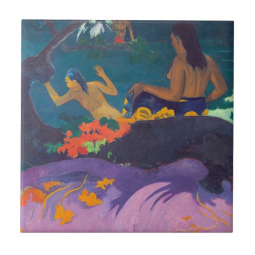 Paul Gauguin _ By the Sea  Fatata te Miti Ceramic Tile
