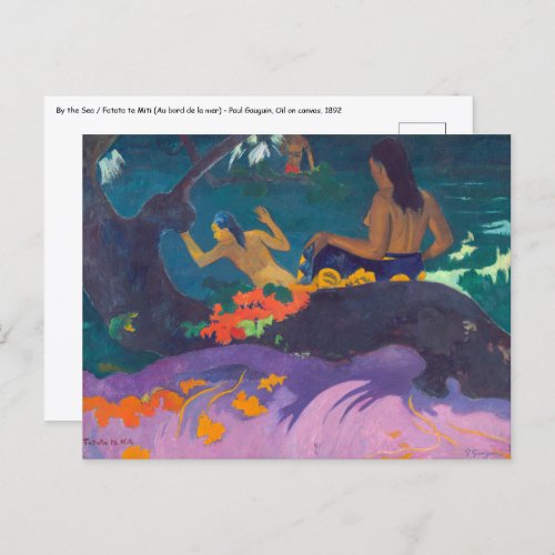 Paul Gauguin _ By the Sea  Fatata te Miti Postcard