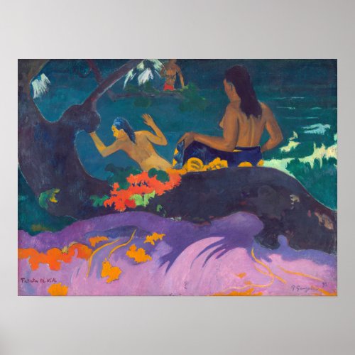 Paul Gauguin _ By the Sea  Fatata te Miti Poster