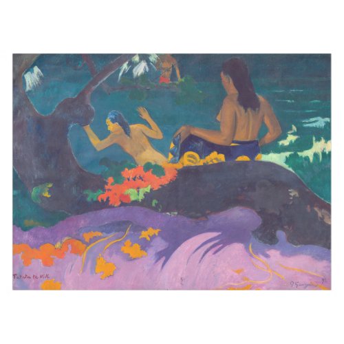 Paul Gauguin _ By the Sea  Fatata te Miti Tablecloth