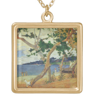 Paul Gauguin   By the Seashore, Martinique, 1887 ( Gold Plated Necklace