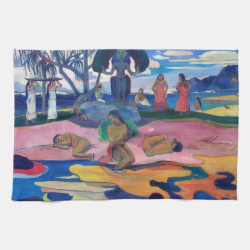 Paul Gauguin _ Day of the God  Mahana no atua Kitchen Towel