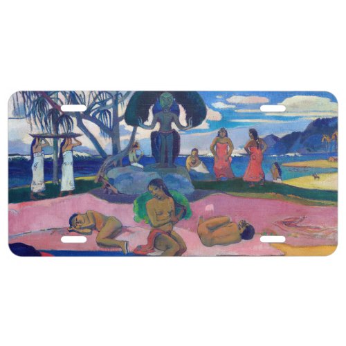 Paul Gauguin _ Day of the God  Mahana no atua License Plate