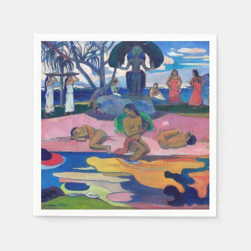 Paul Gauguin _ Day of the God  Mahana no atua Napkins