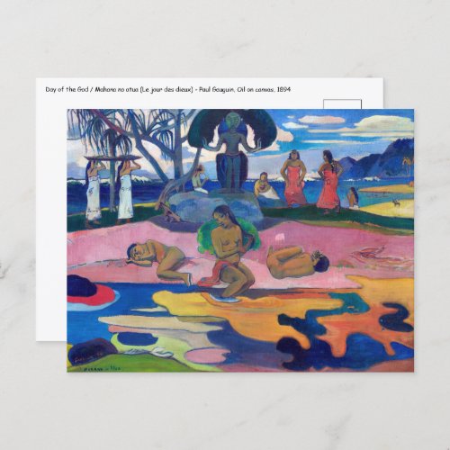 Paul Gauguin _ Day of the God  Mahana no atua Postcard