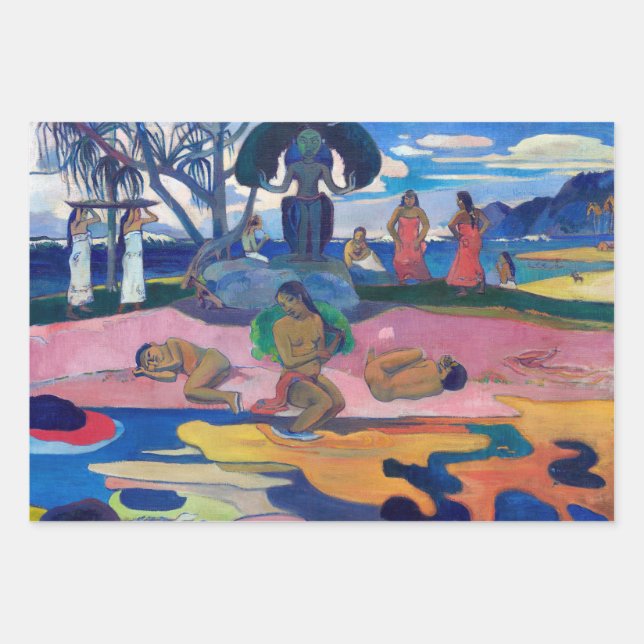 Paul Gauguin - Day of the God / Mahana no atua Wrapping Paper Sheets (Front)