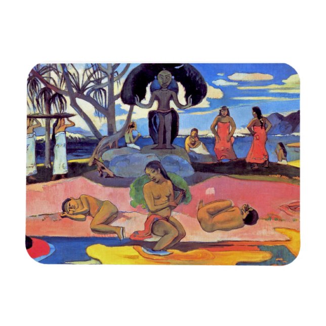Paul Gauguin - Day of the Gods - Fine Art Painting Magnet (Horizontal)