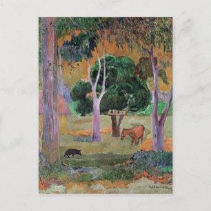 Paul Gauguin Dominican Landscape or Landscape wi Postcard