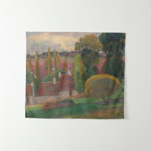 Paul Gauguin Farm in Brittany Tapestry