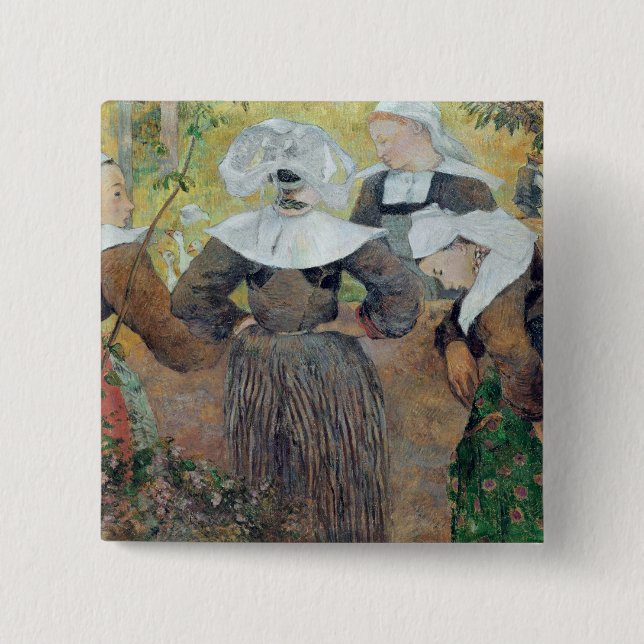 Paul Gauguin | Four Breton Women, 1886 Button (Front)