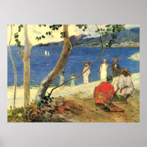 Paul Gauguin Fruit carriers at Turin Cove or Seas Poster