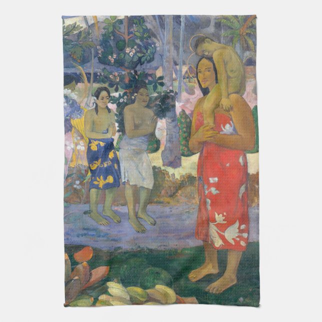 Paul Gauguin - Hail Mary / Ia Orana Maria Kitchen Towel (Vertical)