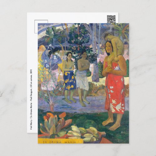 Paul Gauguin _ Hail Mary  Ia Orana Maria Postcard