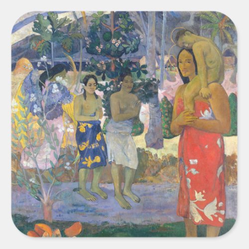 Paul Gauguin _ Hail Mary  Ia Orana Maria Square Sticker