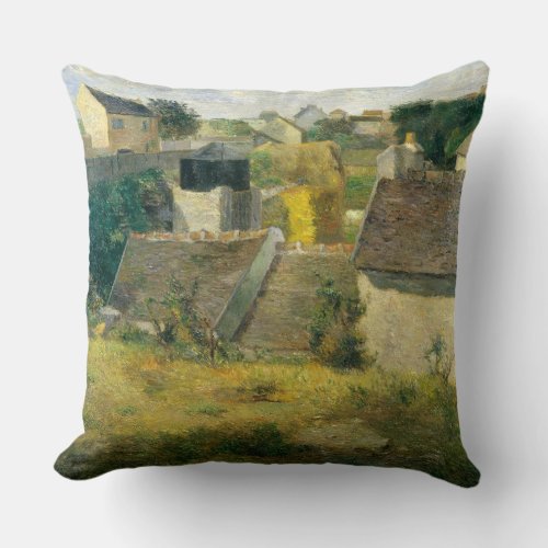 Paul Gauguin Houses at Vaugirard  Throw Pillow