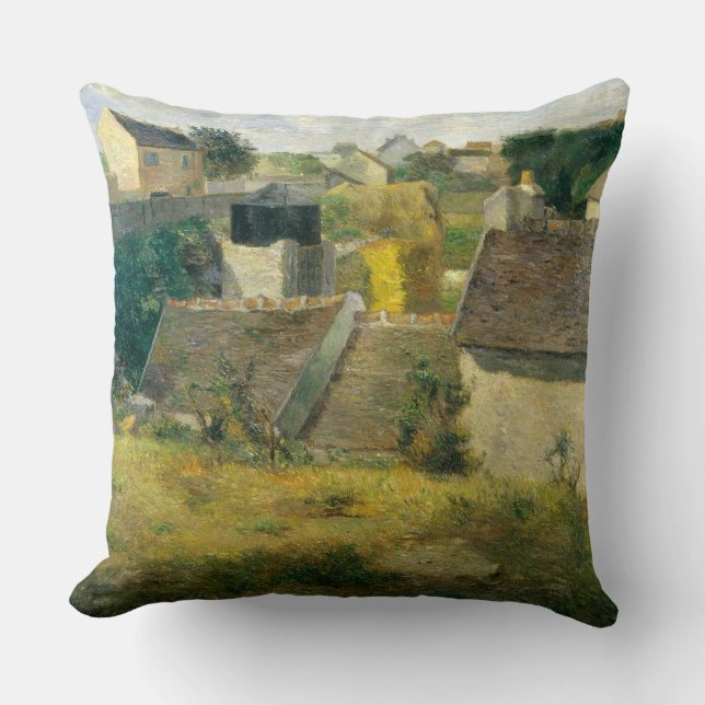 Paul Gauguin Houses at Vaugirard  Throw Pillow (Front)