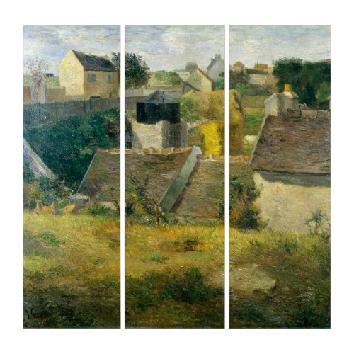 Paul Gauguin Houses at Vaugirard  Triptych