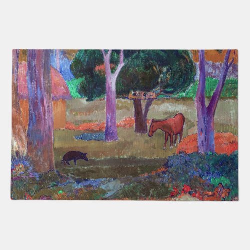 Paul Gauguin _ Landscape with a Pig and a Horse Doormat