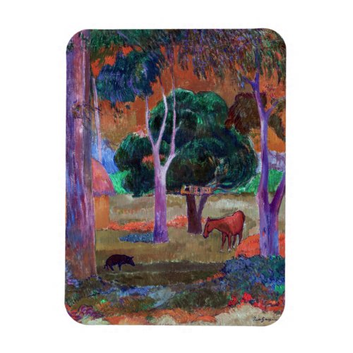 Paul Gauguin _ Landscape with a Pig and a Horse Magnet