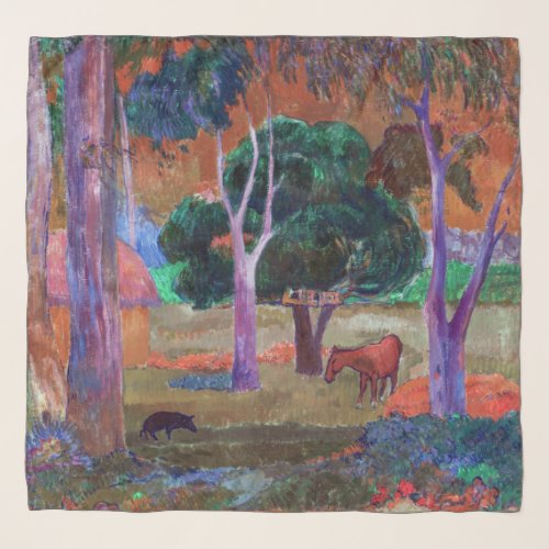Paul Gauguin _ Landscape with a Pig and a Horse Scarf