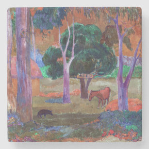 Paul Gauguin - Landscape with a Pig and a Horse Stone Coaster