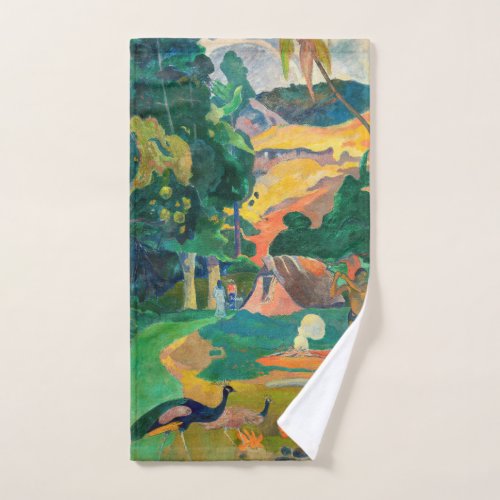 Paul Gauguin _ Landscape with Peacocks  Matamoe Bath Towel Set