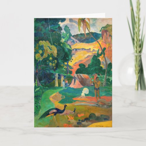 Paul Gauguin _ Landscape with Peacocks  Matamoe Card