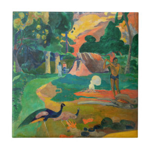 Paul Gauguin - Landscape with Peacocks / Matamoe Ceramic Tile