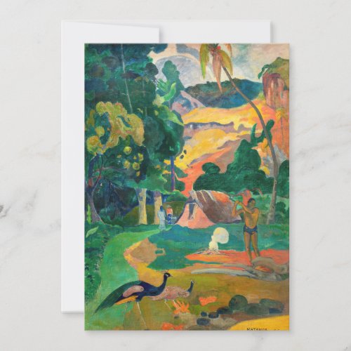 Paul Gauguin _ Landscape with Peacocks  Matamoe Invitation
