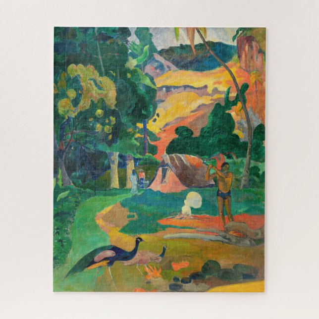 Paul Gauguin - Landscape with Peacocks / Matamoe Jigsaw Puzzle (Vertical)