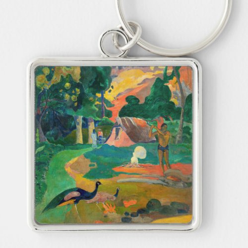 Paul Gauguin _ Landscape with Peacocks  Matamoe Keychain