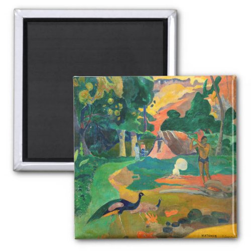Paul Gauguin _ Landscape with Peacocks  Matamoe Magnet