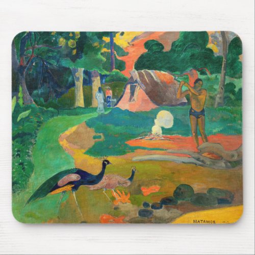 Paul Gauguin _ Landscape with Peacocks  Matamoe Mouse Pad